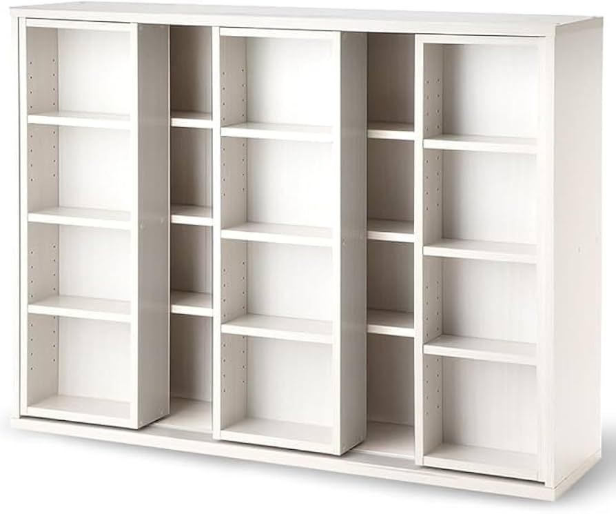 スライド本棚 オープンシェルフ Amazon|本棚 幅約120×奥行約34×高さ約92.2cm スライド棚